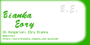 bianka eory business card